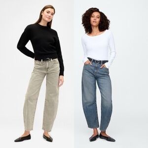 Gap High Rise Barrel Jeans